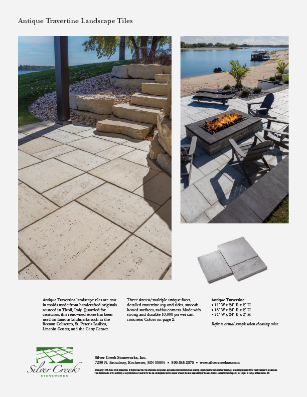 Antique Travertine Cut Sheet
